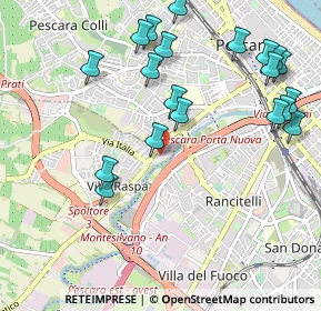 Mappa Via Cagliari, 65010 Villa Raspa PE, Italia (1.2385)
