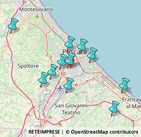 Mappa Via Lago di Borgiano, 65128 Pescara PE, Italia (3.57273)