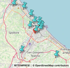 Mappa Via Lago di Borgiano, 65128 Pescara PE, Italia (3.44462)
