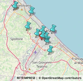 Mappa Via Lago di Borgiano, 65128 Pescara PE, Italia (3.12636)