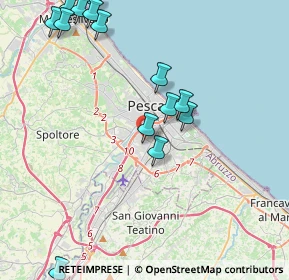 Mappa Via Lago di Borgiano, 65128 Pescara PE, Italia (5.11643)