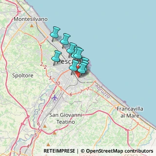 Mappa Via San Francesco D'Assisi, 65129 Pescara PE, Italia (2.01636)