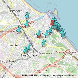Mappa Piazza S. Luigi Gonzaga, 65127 Pescara PE, Italia (0.978)