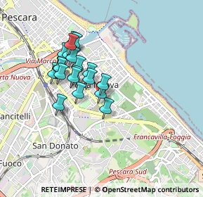 Mappa Via Tinozzi, 65126 Pescara PE, Italia (0.7485)