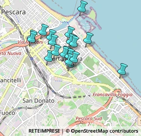 Mappa Via Tinozzi, 65126 Pescara PE, Italia (0.6955)