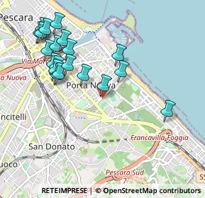 Mappa Viale V. Pepe, 65126 Pescara PE, Italia (1.1225)