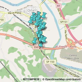 Mappa Via Containo, 01028 Orte VT, Italia (0.32143)