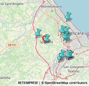 Mappa Via Fonte Grande, 65010 Spoltore PE, Italia (3.89417)