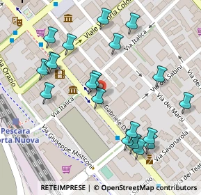 Mappa Viale D'Annunzio, 65127 Pescara PE, Italia (0.1405)