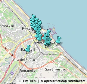 Mappa Via Milli Giannina, 65126 Pescara PE, Italia (1.1175)