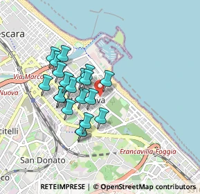 Mappa Via Giovanni de Caesaris, 65126 Pescara PE, Italia (0.7615)