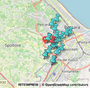 Mappa Via Vasto, 65010 Spoltore PE, Italia (1.299)