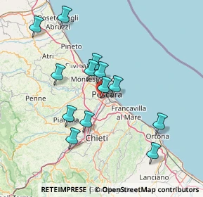 Mappa Piazza Atene, 65010 Villa Raspa PE, Italia (14.55)