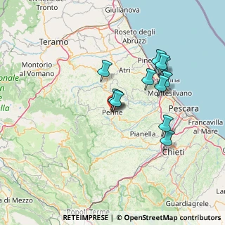 Mappa Via Bernardo Castiglione, 65017 Penne PE, Italia (12.57083)