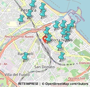 Mappa Via Giuseppe Misticoni, 65127 Pescara PE, Italia (1.01625)