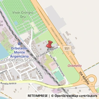 Mappa Via Giancarlo Pantini, 9A, 58015 Orbetello, Grosseto (Toscana)