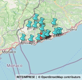 Mappa Coldirodi, 18038 Sanremo IM, Italia (8.67889)