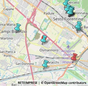 Mappa Via Danubio, 50019 Sesto Fiorentino FI, Italia (2.945)