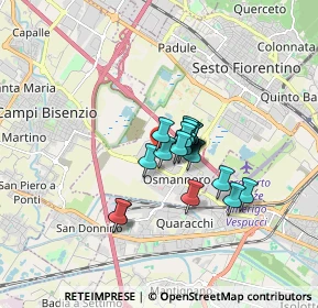 Mappa Via Danubio, 50019 Sesto Fiorentino FI, Italia (1.06316)