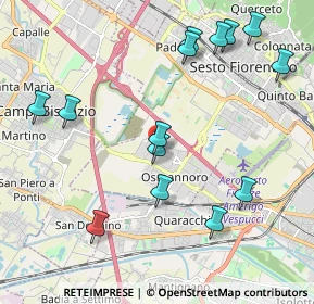 Mappa Via Danubio, 50019 Sesto Fiorentino FI, Italia (2.375)