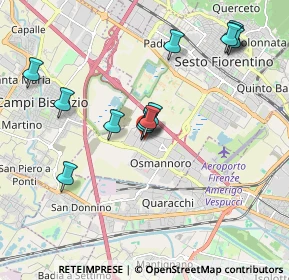 Mappa Via Danubio, 50019 Sesto Fiorentino FI, Italia (1.95615)