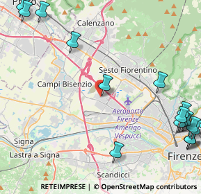 Mappa Via Danubio, 50019 Sesto Fiorentino FI, Italia (6.88789)