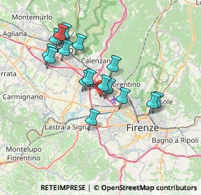 Mappa Via Danubio, 50019 Sesto Fiorentino FI, Italia (6.46375)