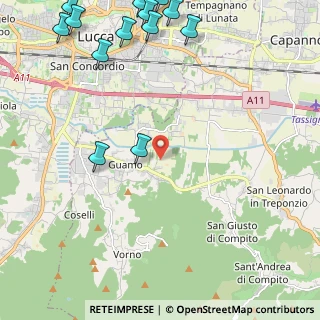 Mappa Via di Sottomonte, 55012 Capannori LU, Italia (3.35462)