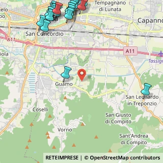 Mappa Via di Sottomonte, 55012 Capannori LU, Italia (3.4785)