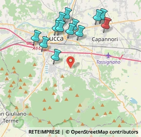 Mappa Via di Sottomonte, 55012 Capannori LU, Italia (4.30538)