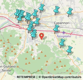 Mappa Via di Sottomonte, 55012 Capannori LU, Italia (4.48895)