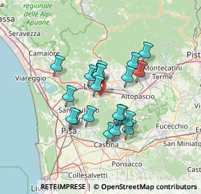 Mappa Via di Sottomonte, 55012 Capannori LU, Italia (10.8555)