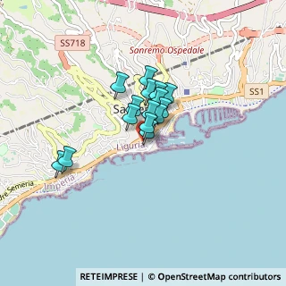 Mappa Via Helsinore, 18038 Sanremo IM, Italia (0.53467)
