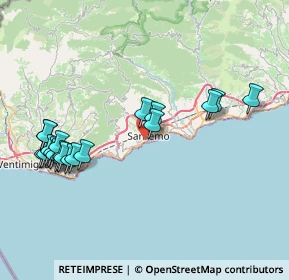 Mappa Via Nuvoloni, 18038 Sanremo IM, Italia (8.8375)