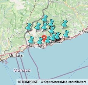 Mappa 18012 Vallebona IM, Italia (9.51)
