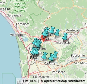 Mappa Via Provinciale di Sottomonte -, 55100 Lucca LU, Italia (10.5125)
