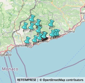 Mappa Via Gaudio, 18038 Sanremo IM, Italia (7.70118)