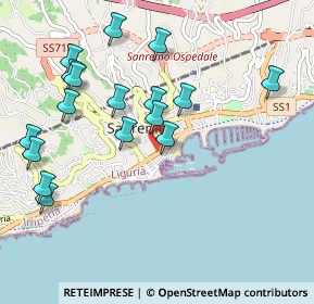 Mappa Via Volturno, 18038 Sanremo IM, Italia (1.09471)