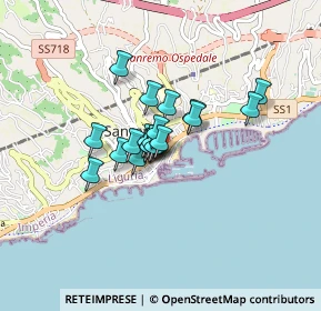 Mappa Piazza Sardi, 18038 Sanremo IM, Italia (0.4975)