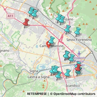 Mappa Via di Mezzo, 50013 Campi Bisenzio FI, Italia (5.16333)