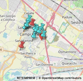 Mappa Via del Gelsomino, 50013 Campi Bisenzio FI, Italia (1.35)