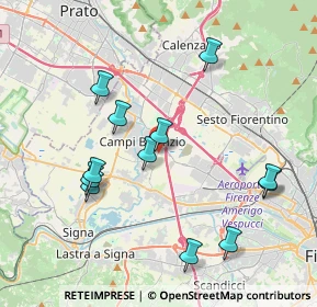 Mappa Via del Gelsomino, 50013 Campi Bisenzio FI, Italia (4.09833)