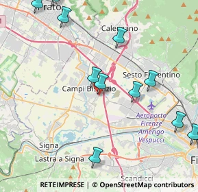 Mappa Via del Gelsomino, 50013 Campi Bisenzio FI, Italia (5.97)
