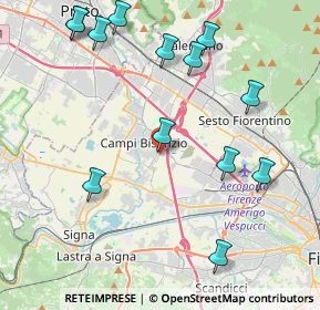 Mappa Via del Gelsomino, 50013 Campi Bisenzio FI, Italia (4.98462)