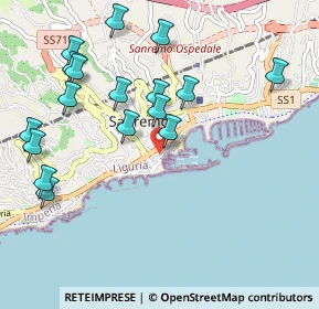 Mappa Via Gaudio, 18038 Sanremo IM, Italia (1.14059)