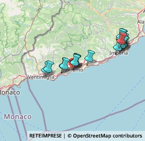 Mappa Via Francesco Corradi, 18038 Sanremo IM, Italia (14.96167)