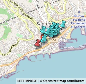 Mappa Via Francesco Corradi, 18038 Sanremo IM, Italia (0.2405)