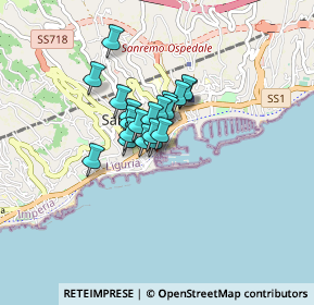 Mappa Corso Nazario Sauro, 18038 Sanremo IM, Italia (0.479)