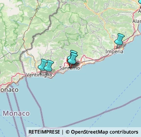 Mappa Corso Nazario Sauro, 18038 Sanremo IM, Italia (33.98091)