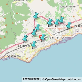 Mappa Strada San Lorenzo, 18038 Sanremo IM, Italia (1.72455)